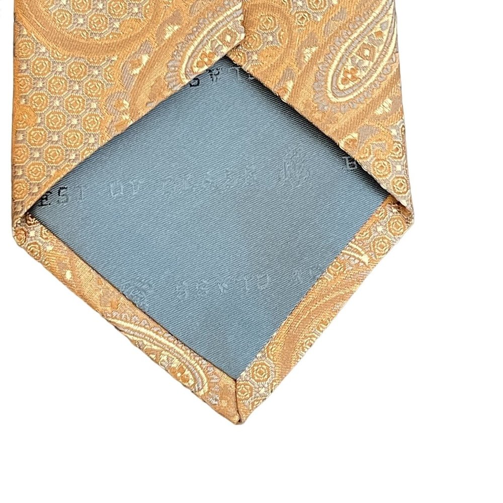 Robert Talbott Best of Class Gold/Brown Paisley Silk Tie - Picture 5 of 6